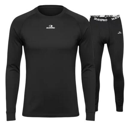 SkatePro Stretch Thermals Funktionsunterwäsche - XL - Schwarz