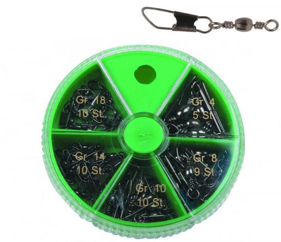 Paladin Karabinerwirbel Sortimentbox - 42 Wirbel