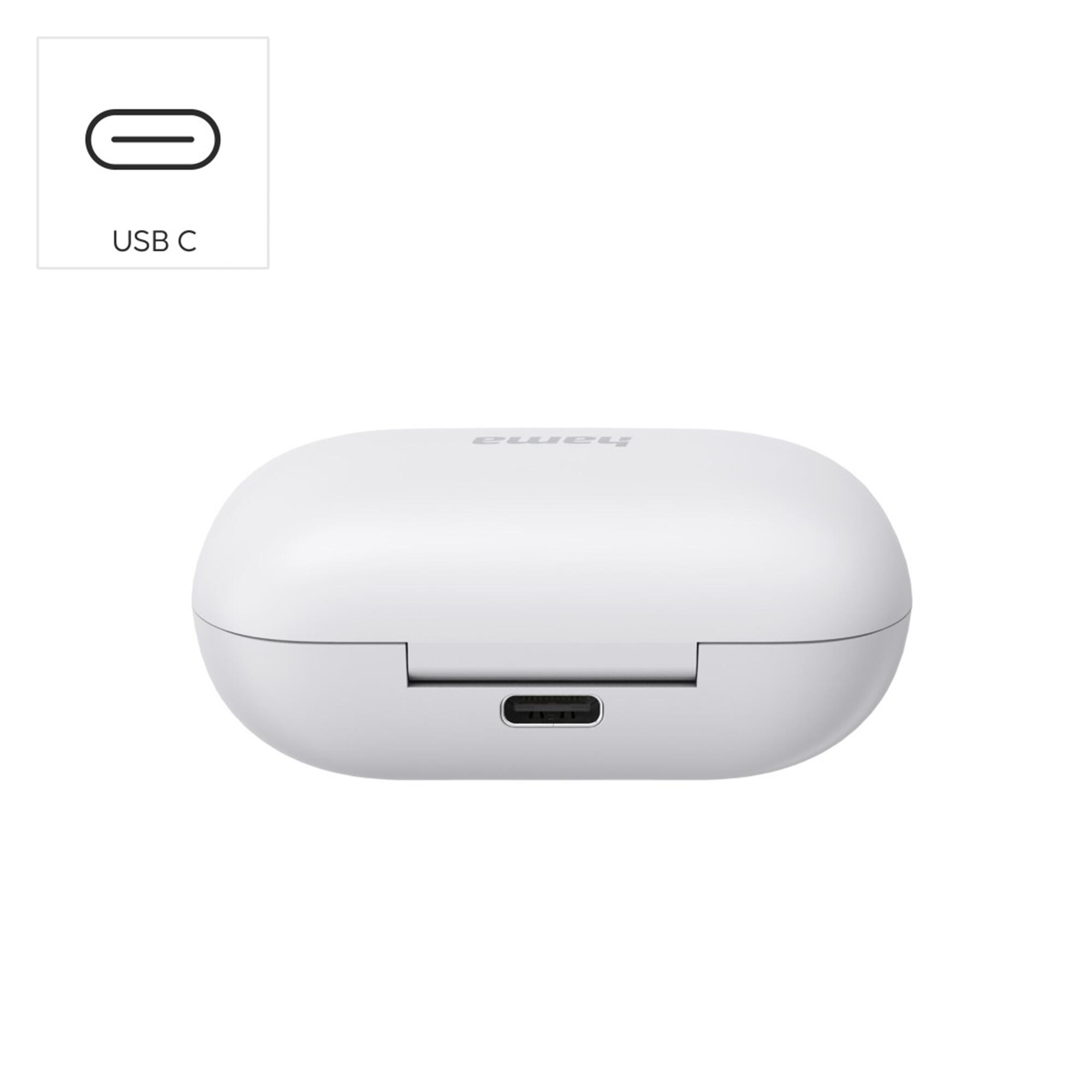HAMA Bluetooth®-Kopfhörer Spirit Chop II, TWS, In-Ear, Weiß 4/5