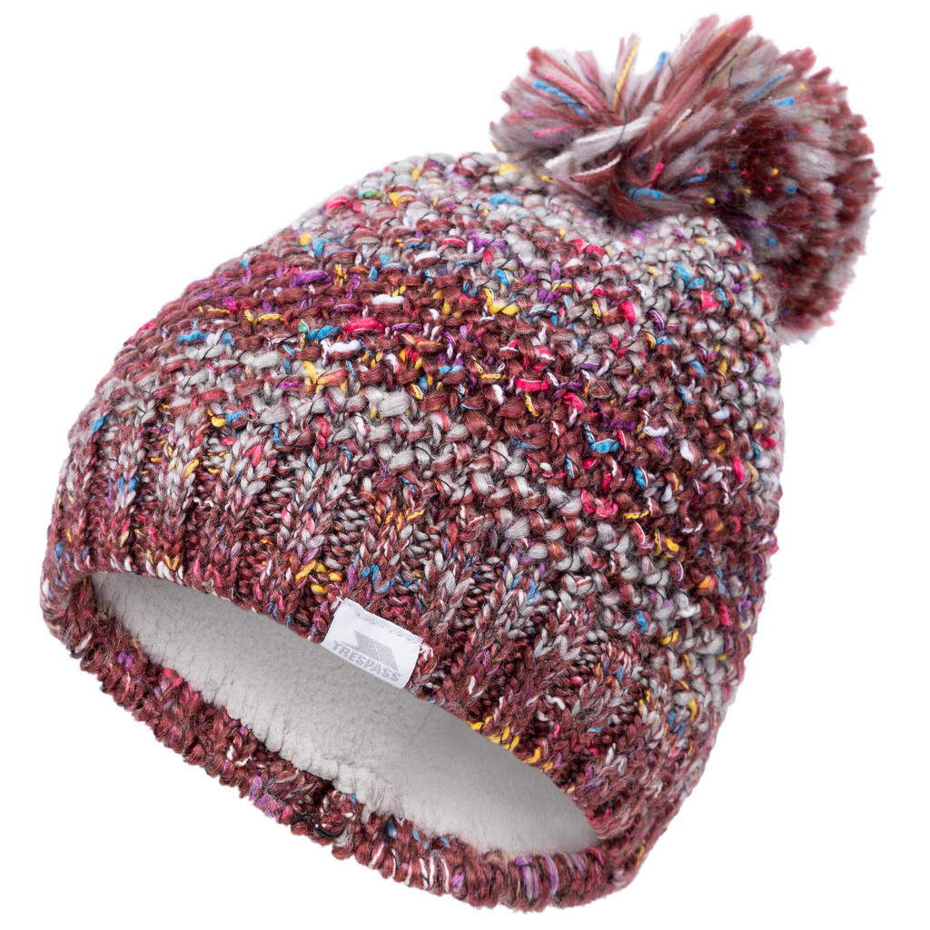 Womens Knitted Dual Style Icelandic Yarn Super Soft Beanie - Zabella
