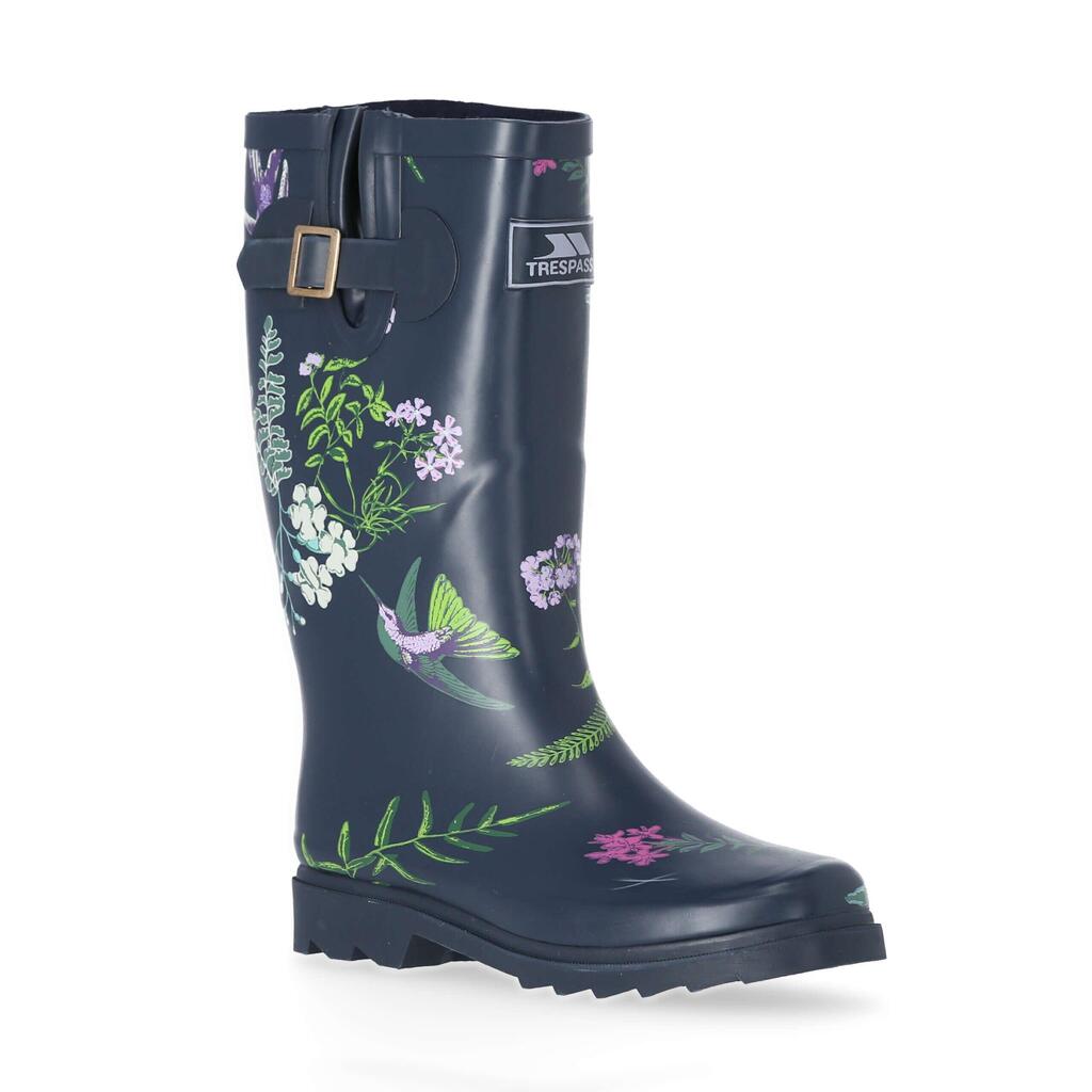 Womens Full Length Printed Welly Wellington Boot - Elena