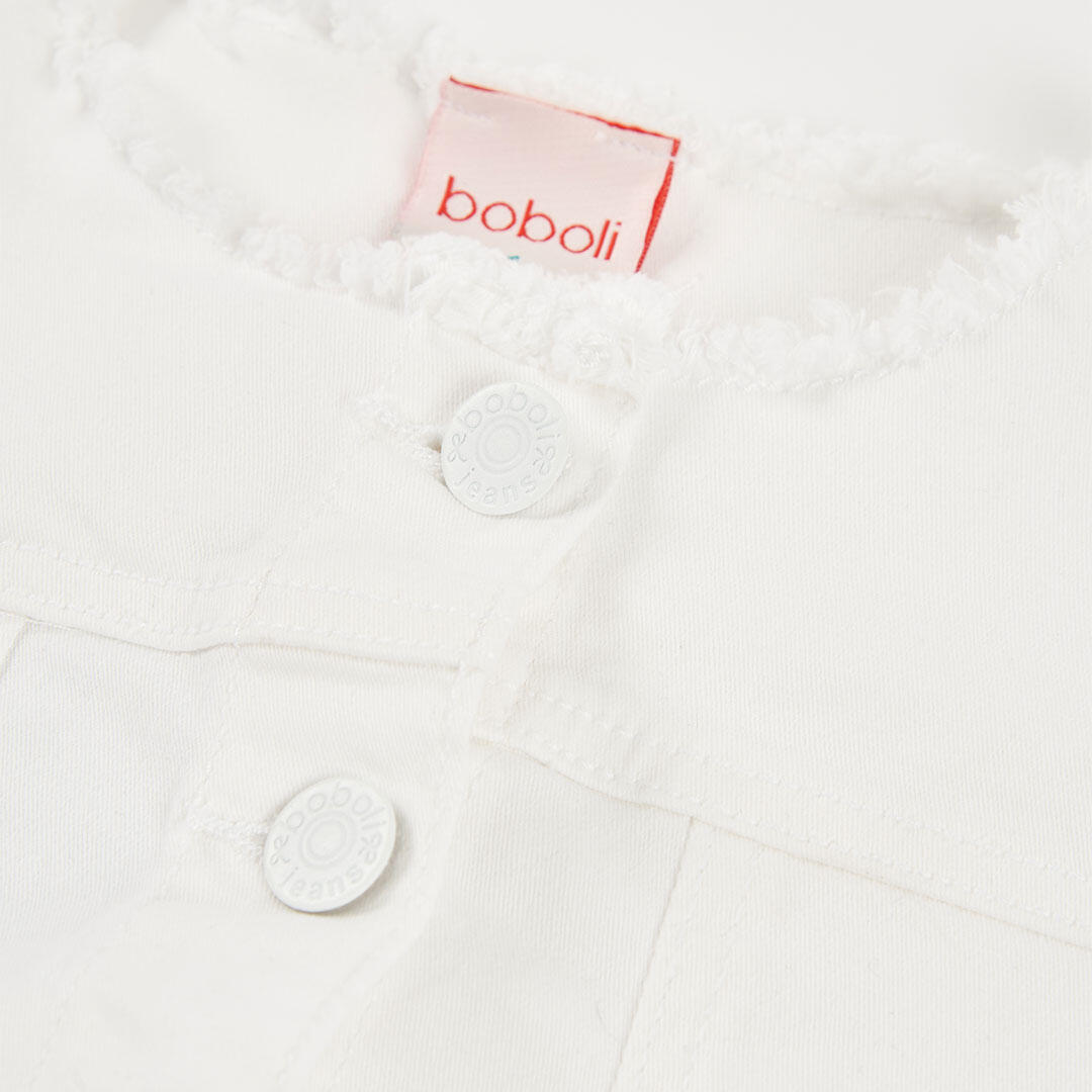 Cazadoras de verano de senderismo kids niña boboli blanco 3/4