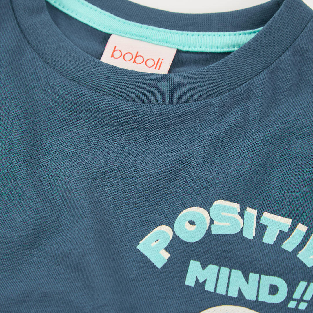 Camisetas de verano de gimnasia kids niño boboli verde 3/4