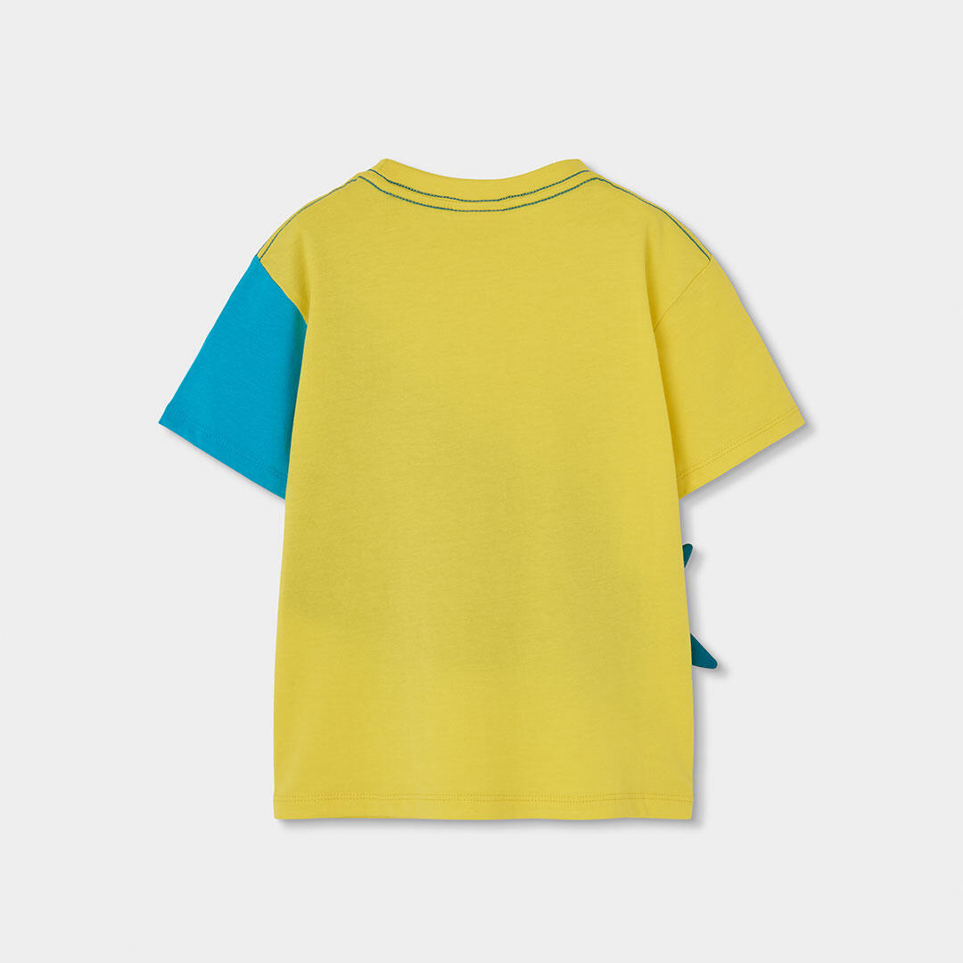 Camisetas de verano de tenis kids niño boboli amarillo 2/4