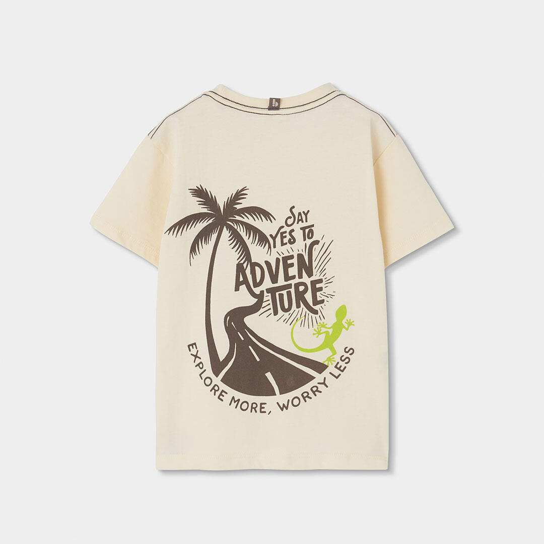 Camisetas de verano de senderismo kids niño boboli crudo 2/4