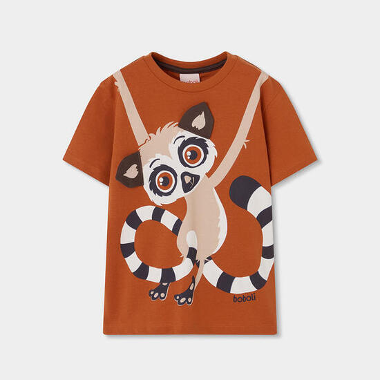 Camisetas de verano de tenis kids niño boboli marrón