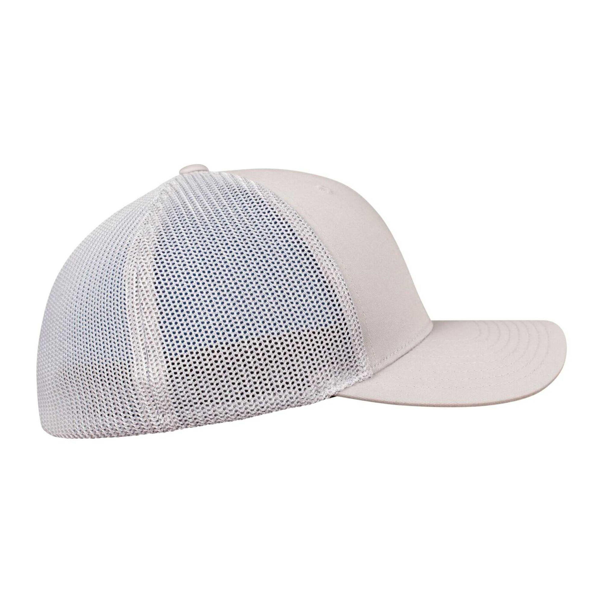 Cappellino Da Camionista Maglia A Rete Adulto Unisex Flexfit Argento 4/4