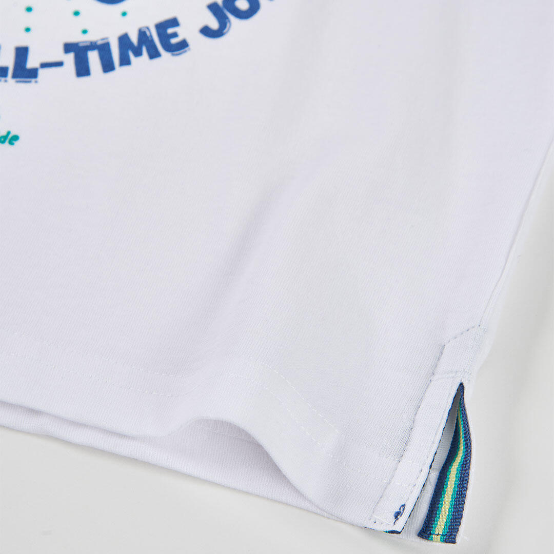 Camisetas de verano de tenis kids niño boboli blanco 4/4