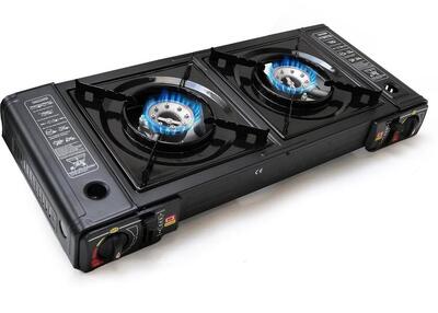 Eurocatch 2 pits kooktoestel op gas - gasstel - camping gasfornuis