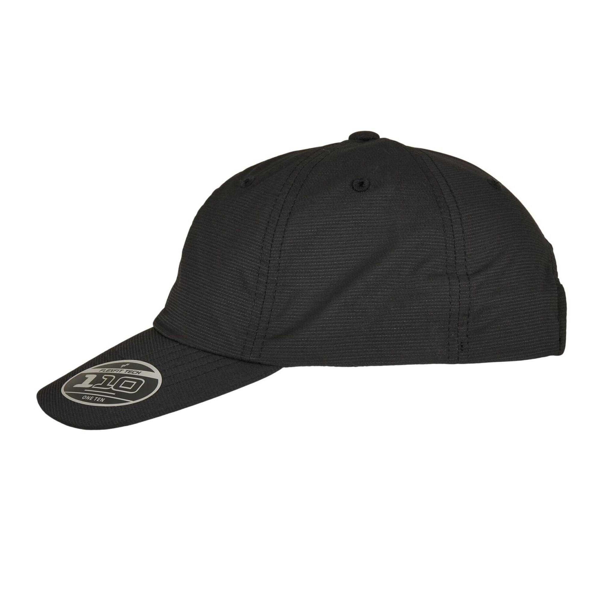 "110 Cool & Dry" Kappe, MiniPiqué Damen und Herren Schwarz 3/4