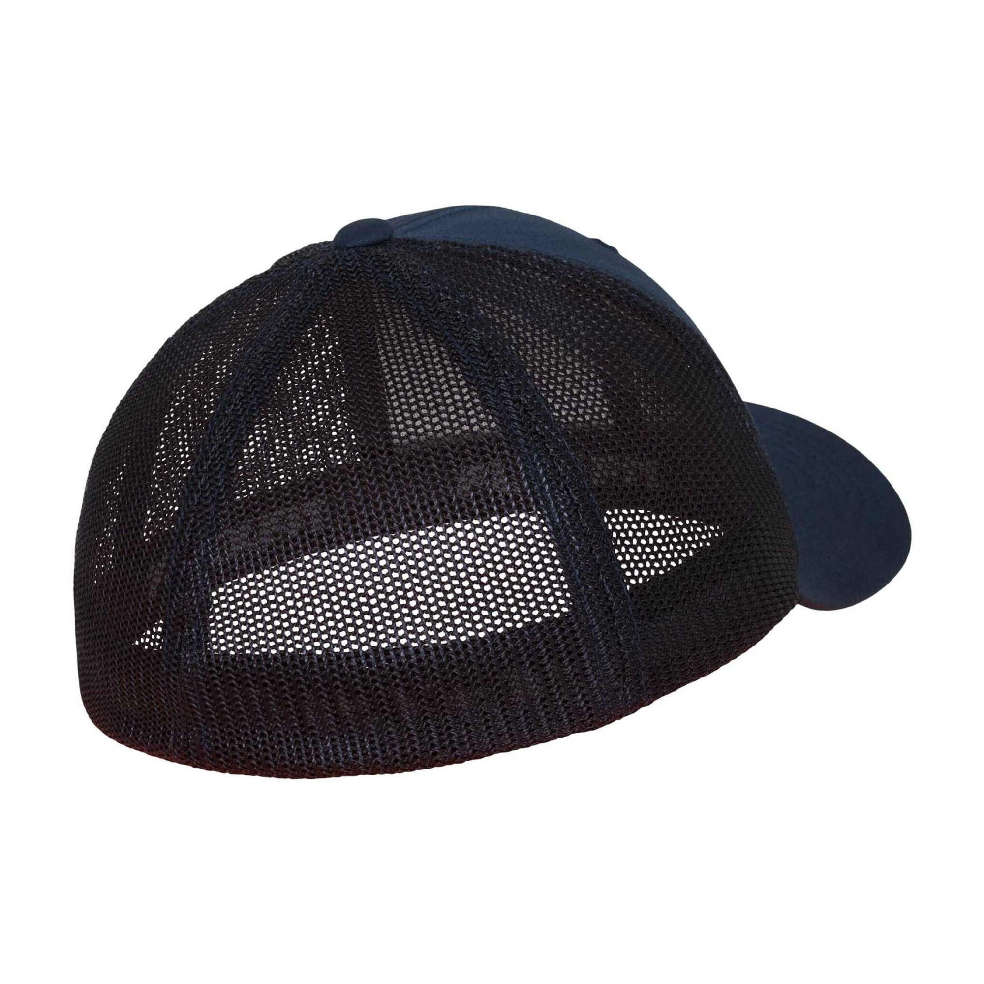 Cappellino Da Camionista Maglia A Rete Adulto Unisex Flexfit Blu Navy 2/4