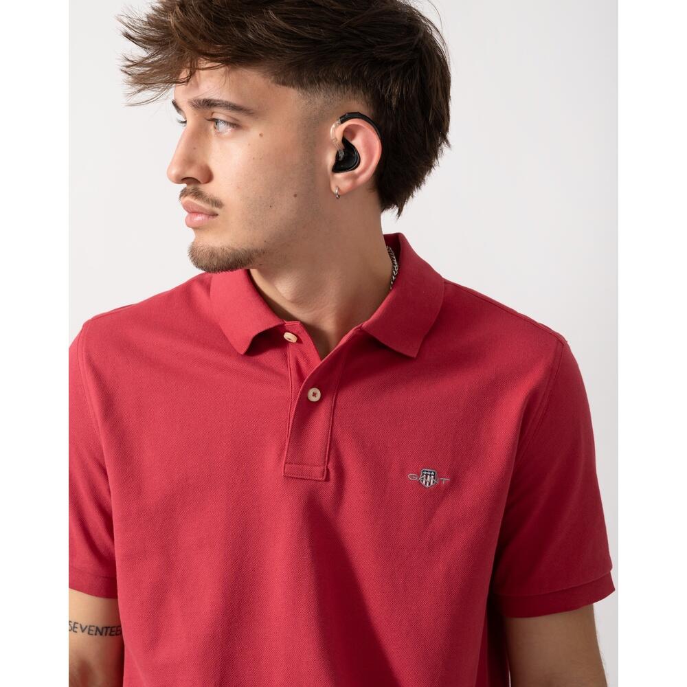 polo manches courtes REG SHIELD SS PIQUE POLO HOMME rouge 4/5