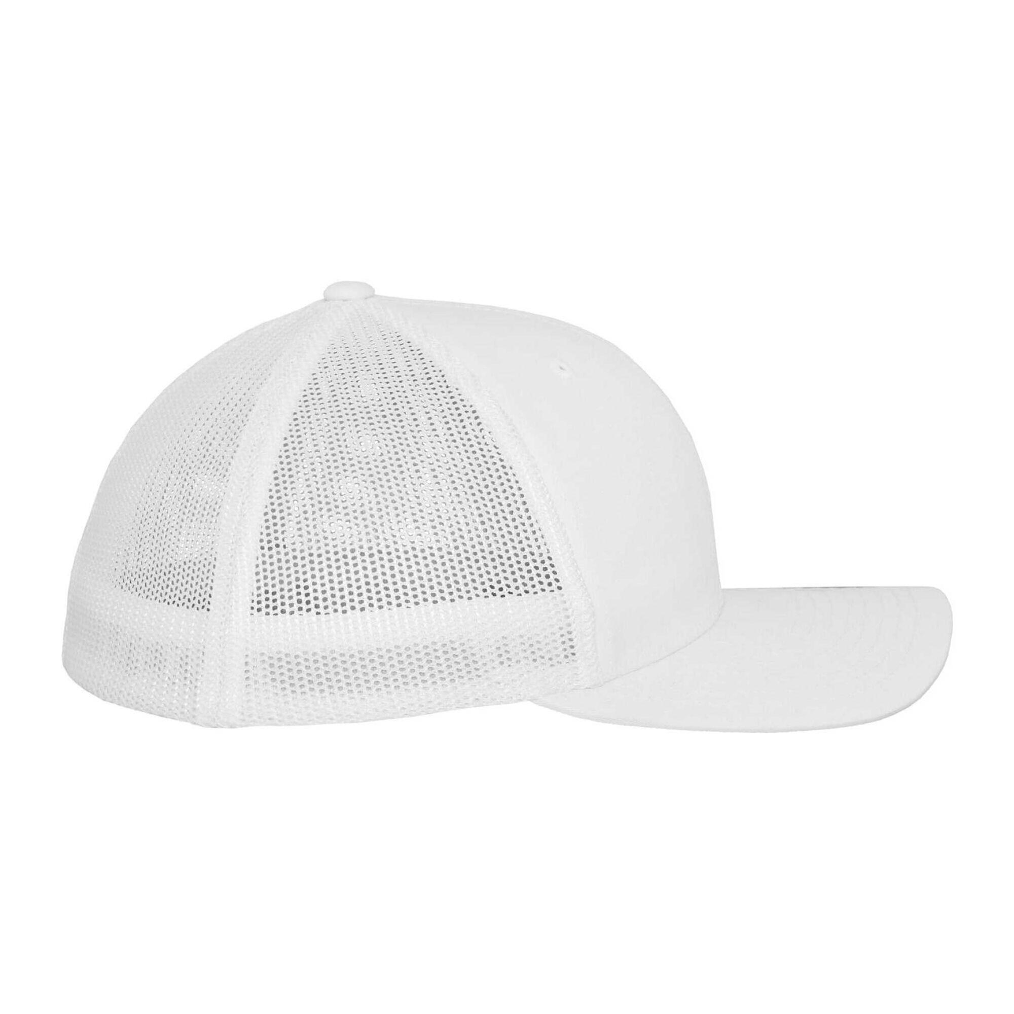Trucker Cap für HerrenDamen Unisex, Netzmaterial Damen und Herren Weiß 4/4