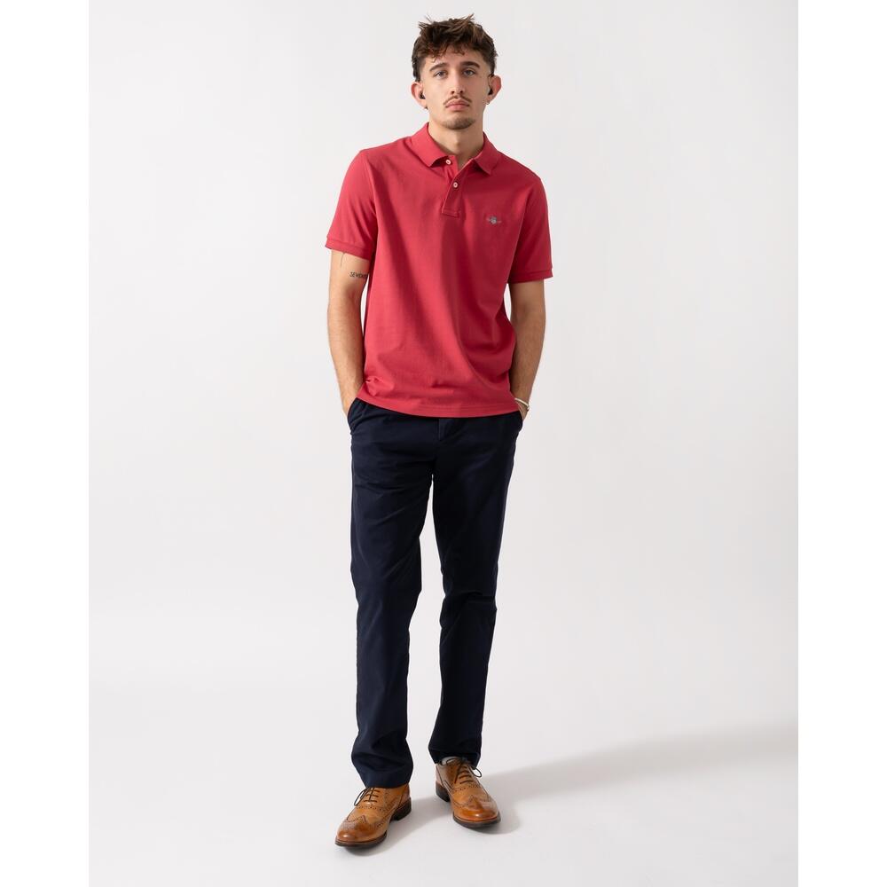polo manches courtes REG SHIELD SS PIQUE POLO HOMME rouge 3/5