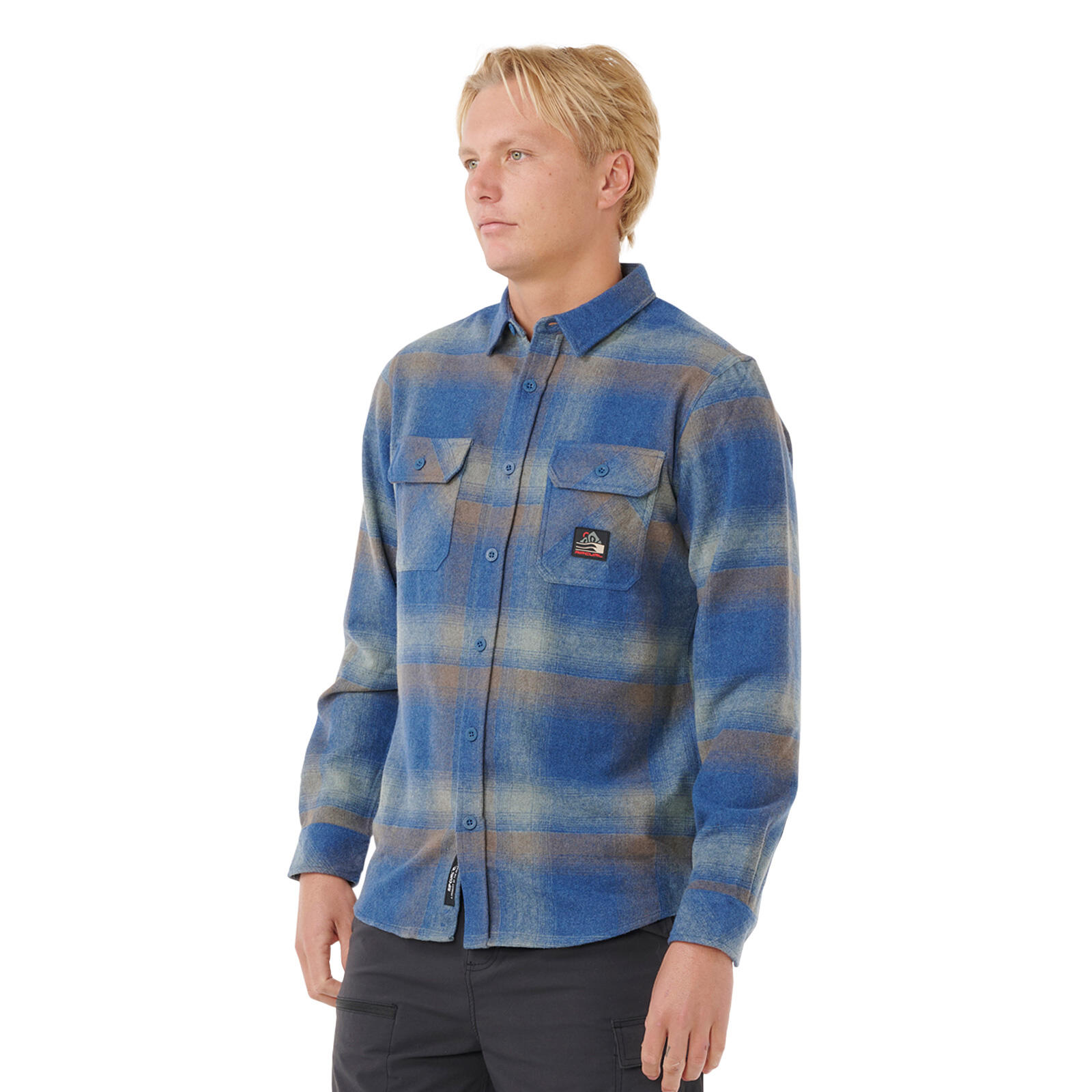 Rip Curl Search Wool Flannel - Light Navy 3/7