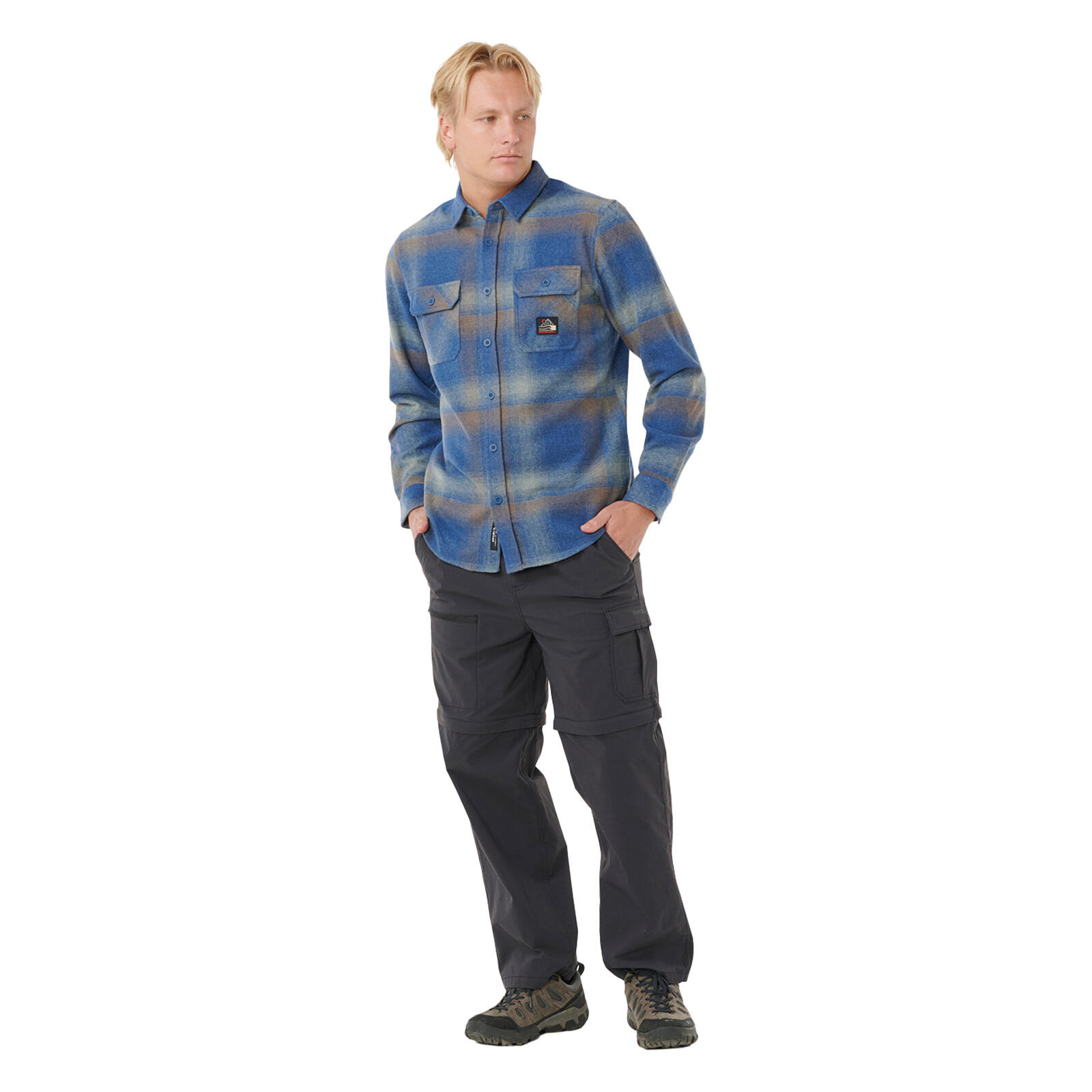 Rip Curl Search Wool Flannel - Light Navy 4/7