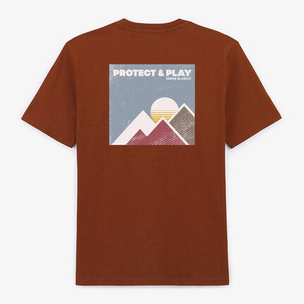 T-shirt manches courtes en coton printé courge