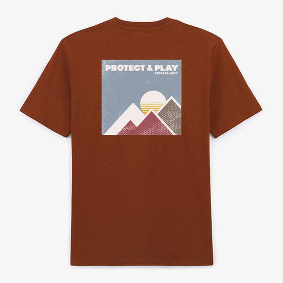 T-shirt manches courtes en coton printé courge