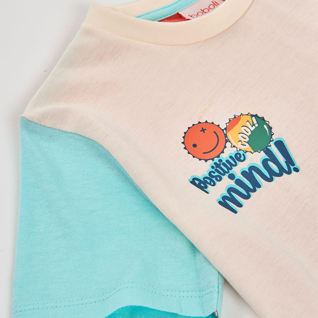 Camisetas de verano de tenis kids niño boboli naranja 3/4