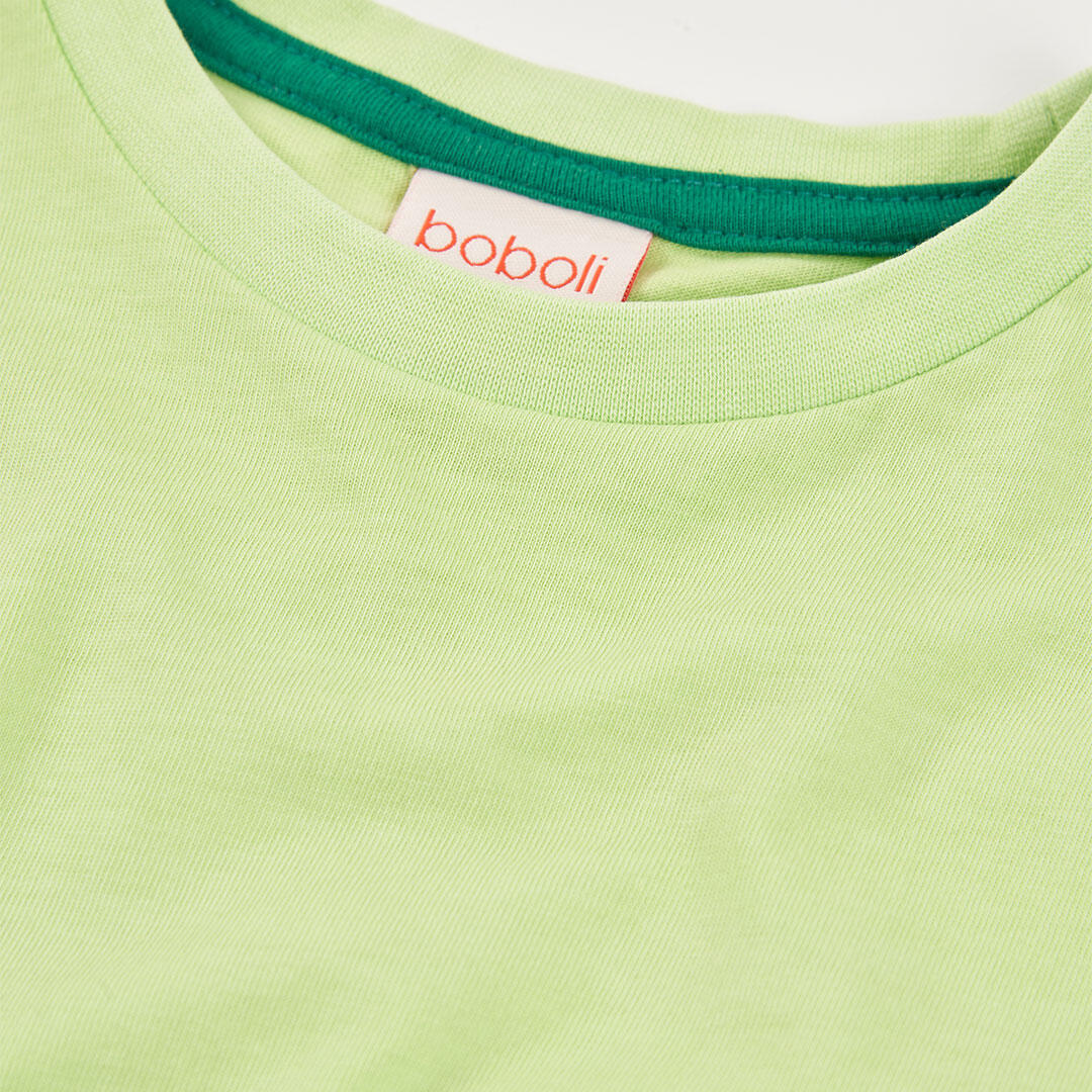 Camisetas de verano de gimnasia kids niño boboli verde 3/4