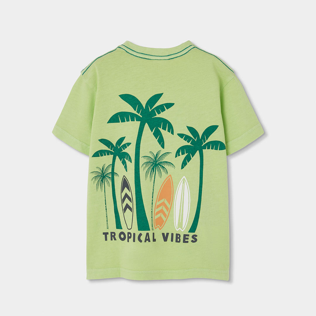 Camisetas de verano de gimnasia kids niño boboli verde 2/4