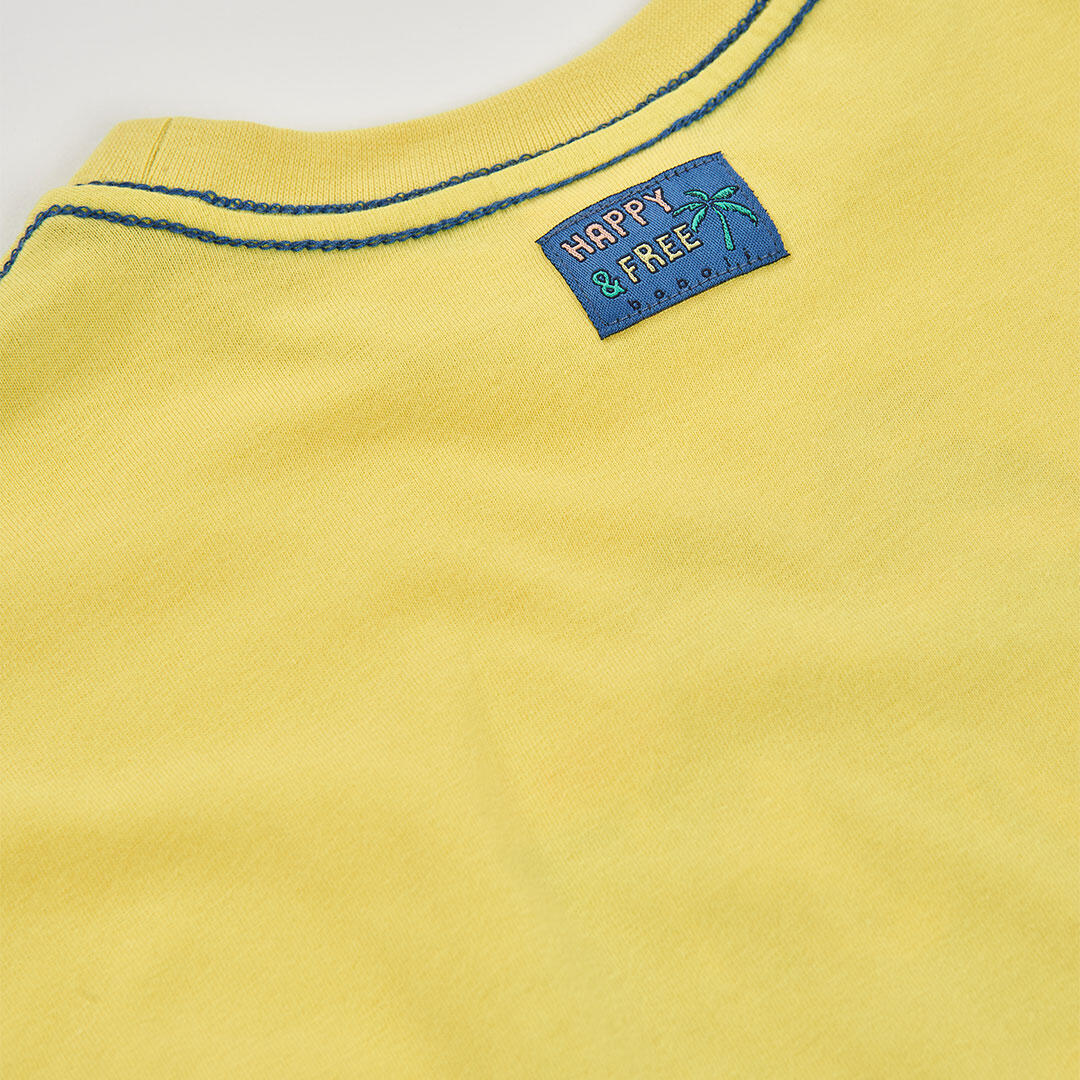 Camisetas de verano de tenis kids niño boboli amarillo 4/4