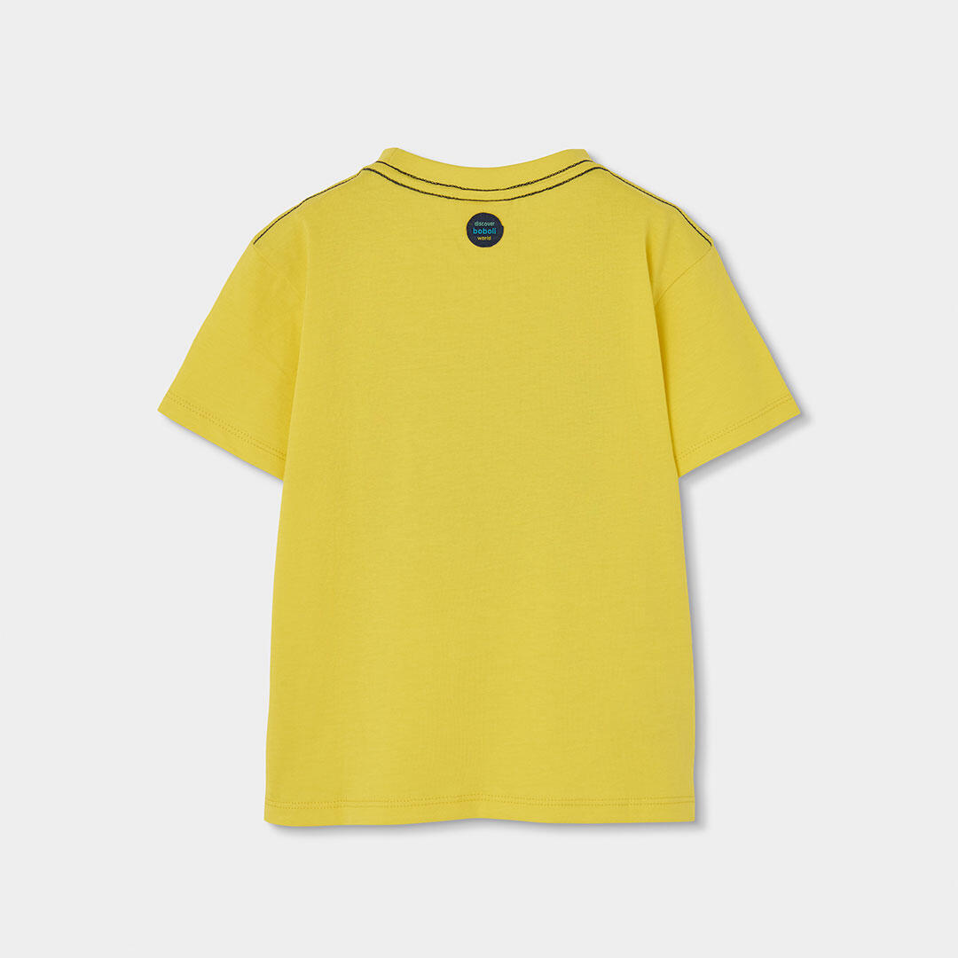 Camisetas de verano de gimnasia kids niño boboli amarillo 2/4