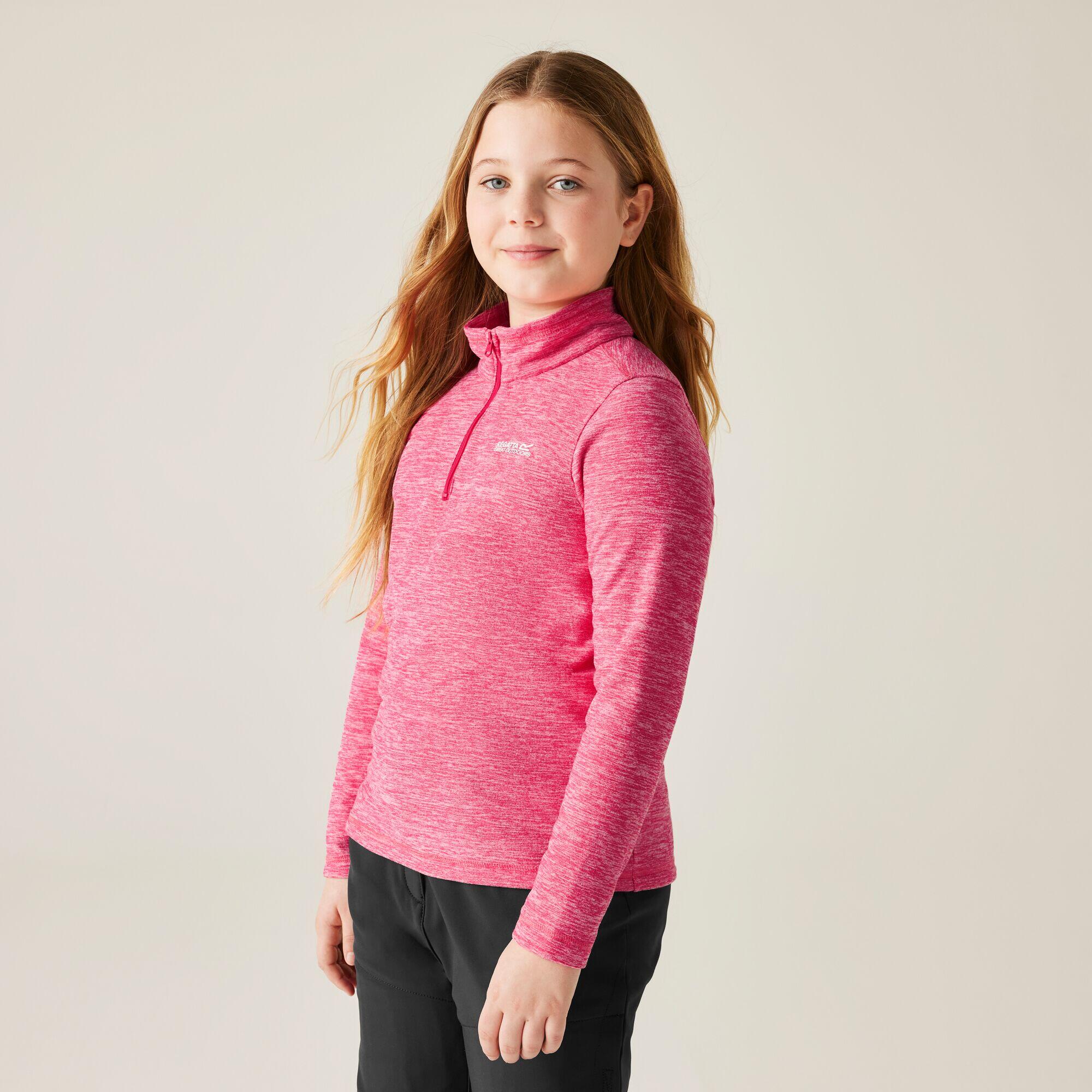 Kids Hot Shot Marl Half Zip Fleece