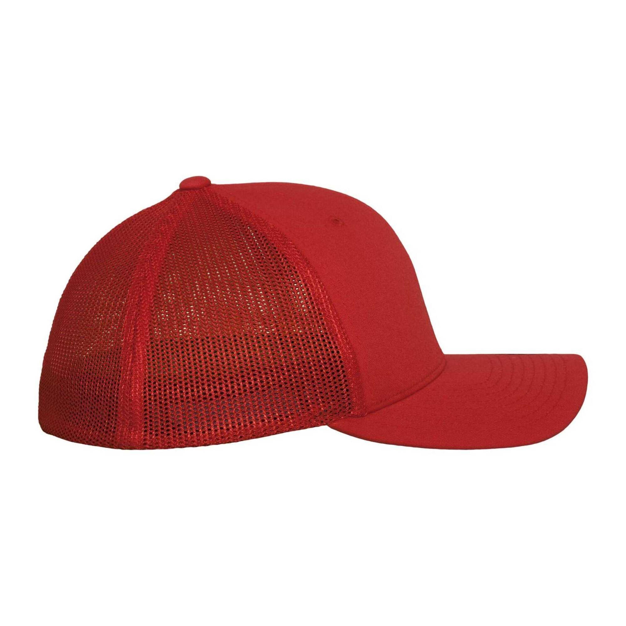 Trucker Cap für HerrenDamen Unisex, Netzmaterial Damen und Herren Rot 4/4