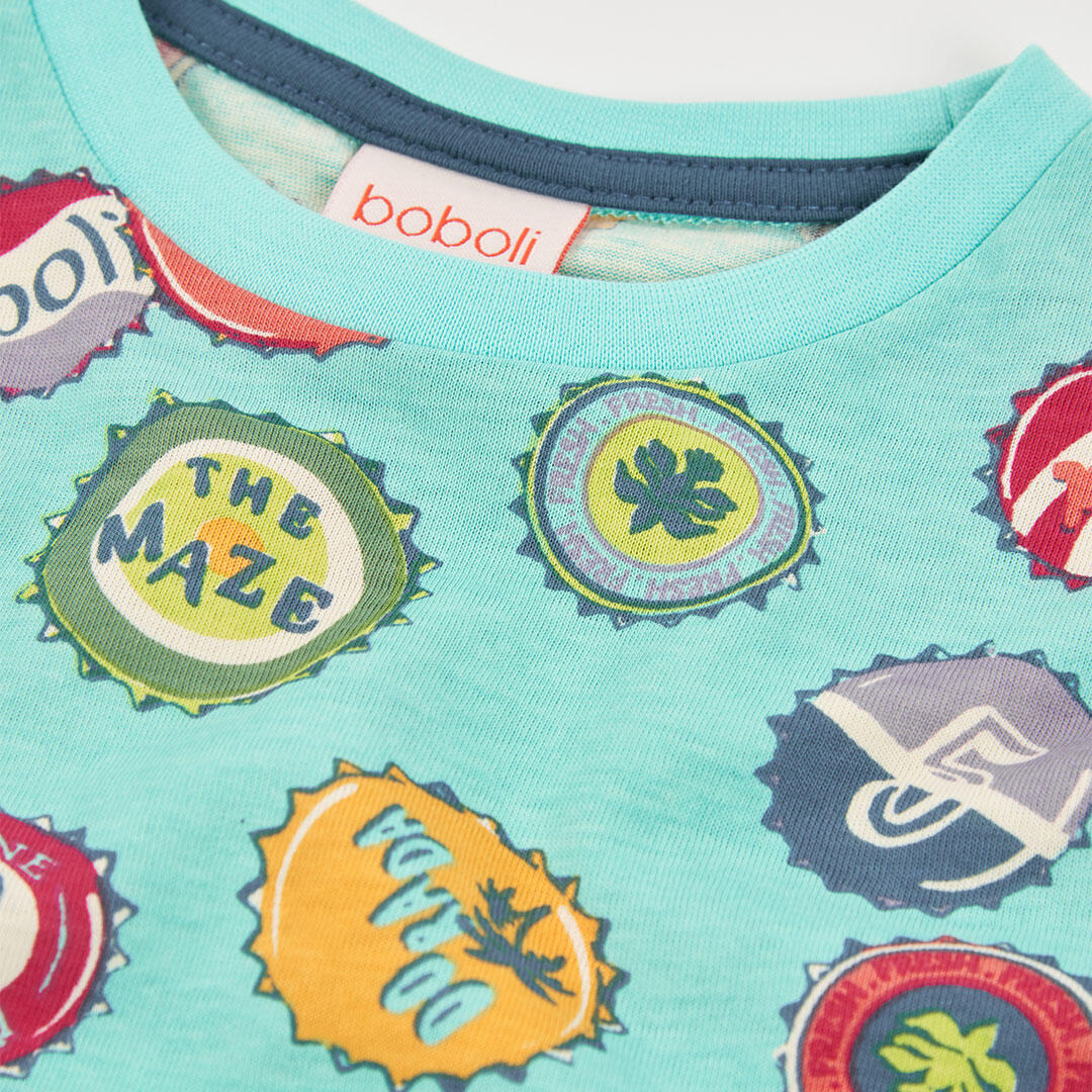 Camisetas de verano de tenis kids niño boboli multicolor 3/4