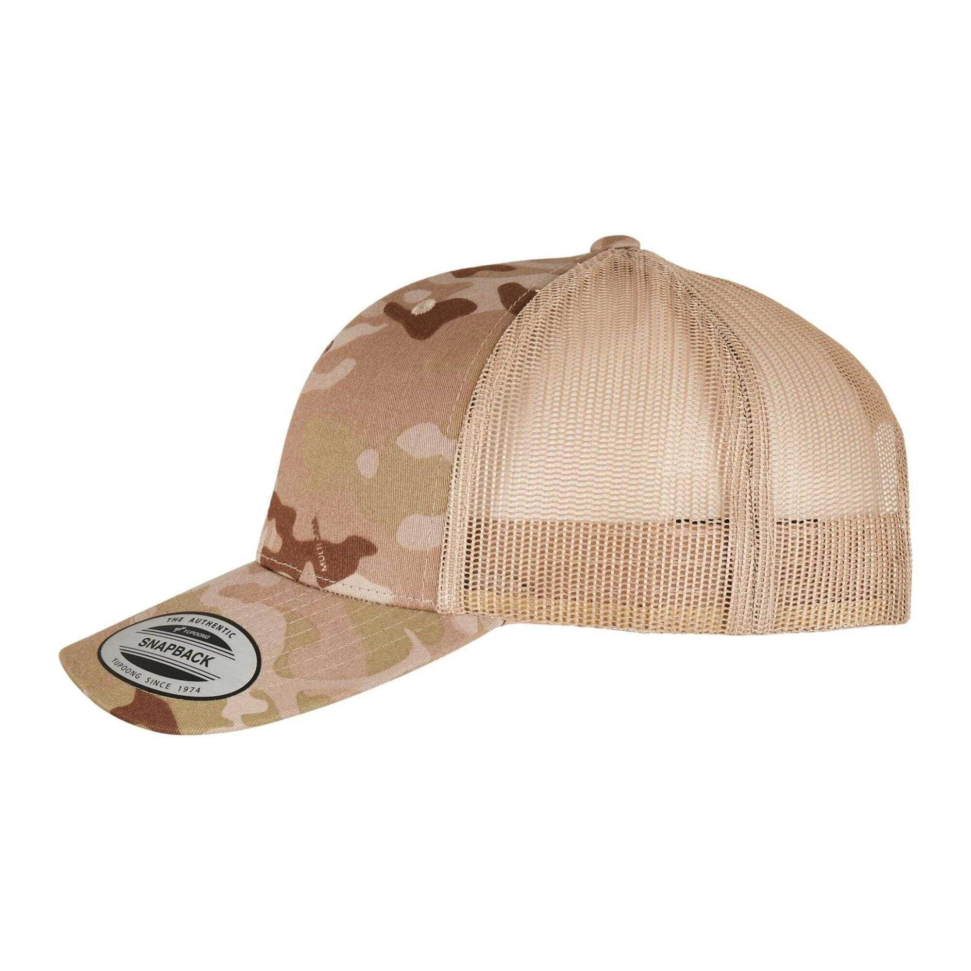 Trucker Cap für HerrenDamen Unisex, Tarnmuster Damen und Herren Hellbraun 3/4