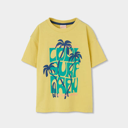 Camisetas de verano de tenis kids niño boboli amarillo