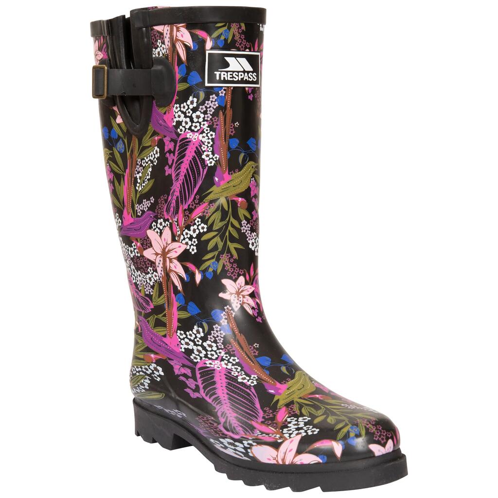 Womens Full Length Printed Welly Wellington Boot - Elena