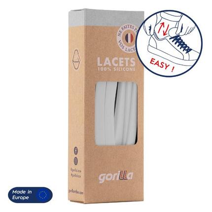 Lacets élastiques larges pour baskets sneakers silicone - noir