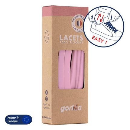 Lacets élastiques larges pour baskets sneakers silicone - noir