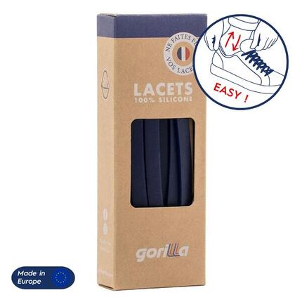 Lacets élastiques larges pour baskets sneakers silicone - noir