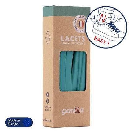 Lacets élastiques larges pour baskets sneakers silicone - noir