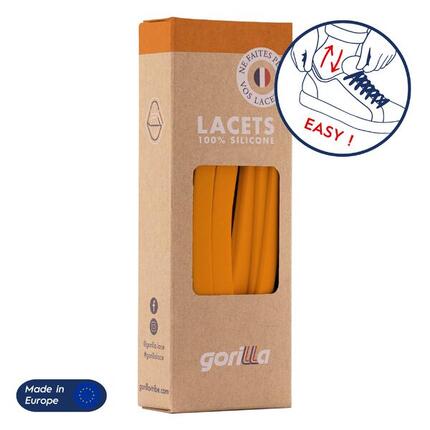 Lacets élastiques larges pour baskets sneakers silicone - noir