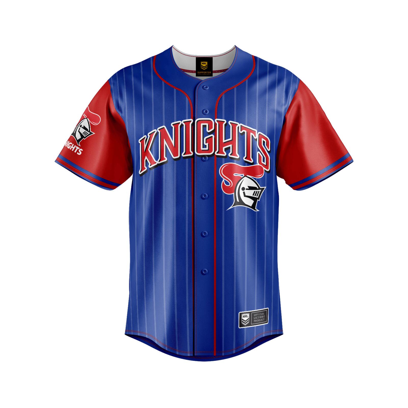 NRL 'Slugger' Baseball Shirt - Newcastle Knights - Tee