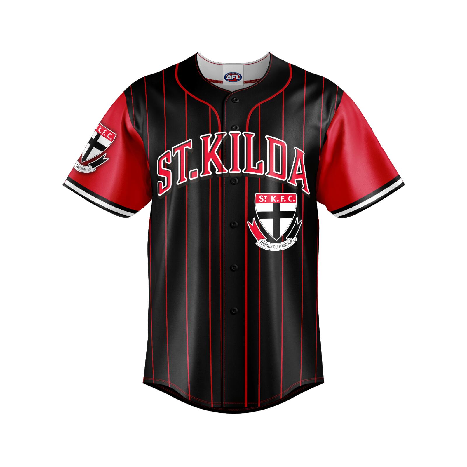 AFL 'Slugger' Baseball Shirt - St Kilda Saints - Tee - Aussie Rules