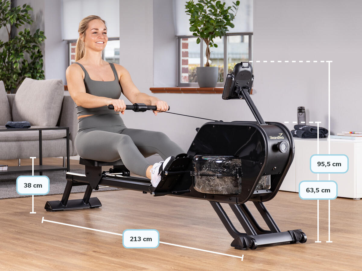 Rameur Nemo III Hybrid - Résistance eau & magnétique - connecté - max. 130 kg 3/8