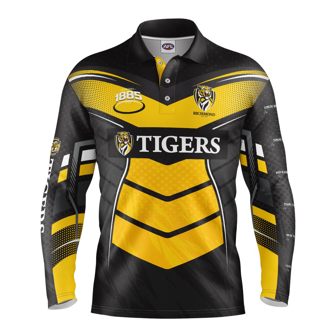 AFL 'Cyber' Fishing Shirt - Richmond Tigers - Adult - Mens - Polo