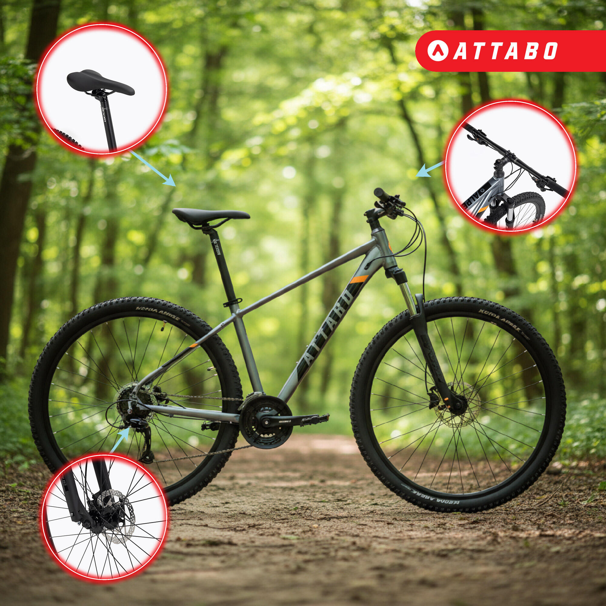 Mountain bike da uomo ATTABO ALPE 3.0 3/7