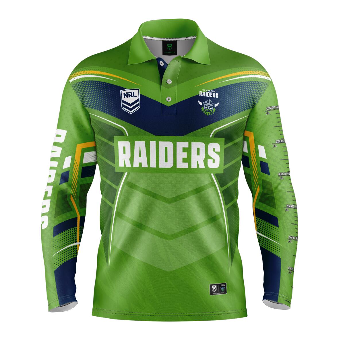 NRL 'Cyber' Fishing Shirt - Canberra Raiders - Adult - Mens - Polo