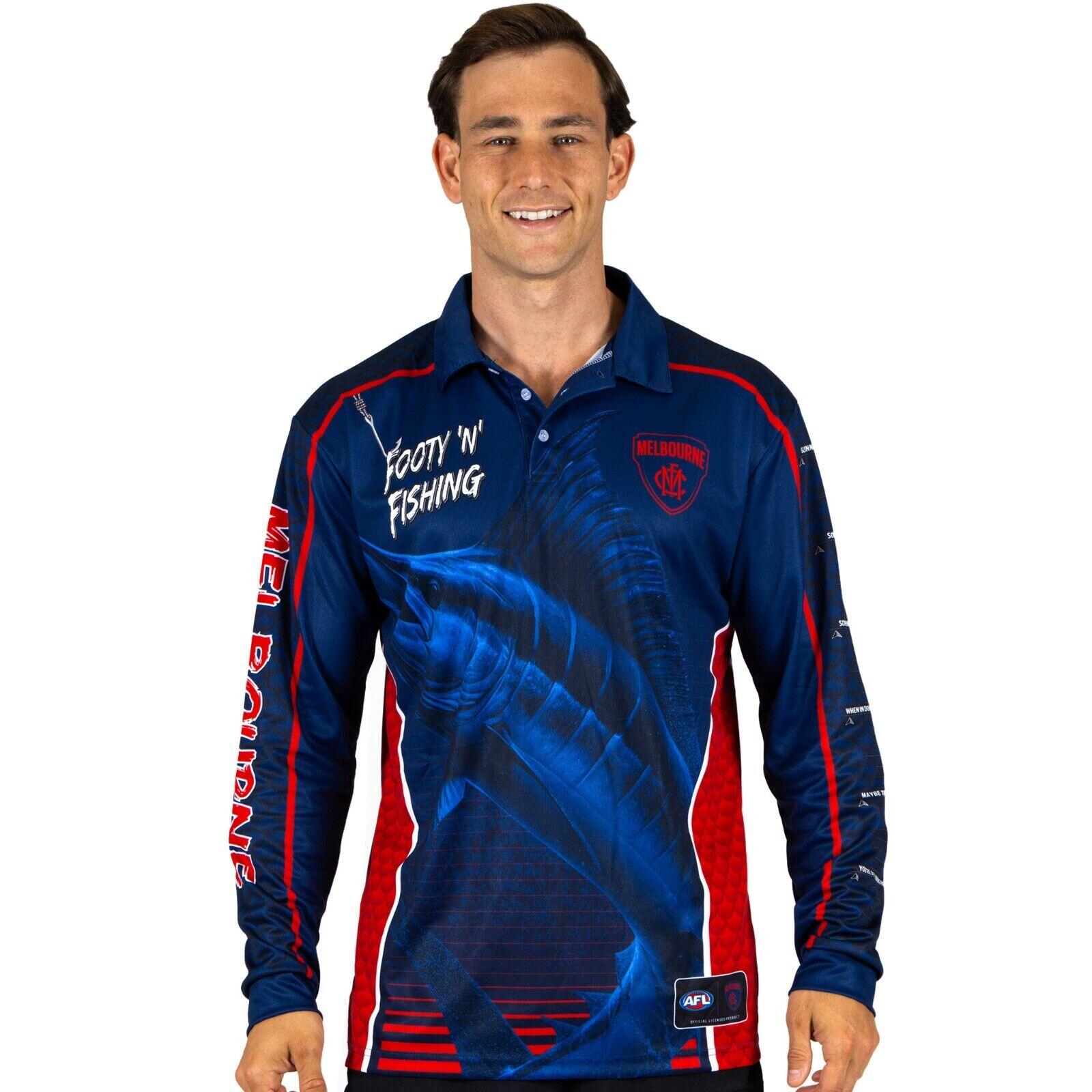 AFL Footy 'n' Fishing Shirt - Melbourne Demons - Adult - Mens - Polo