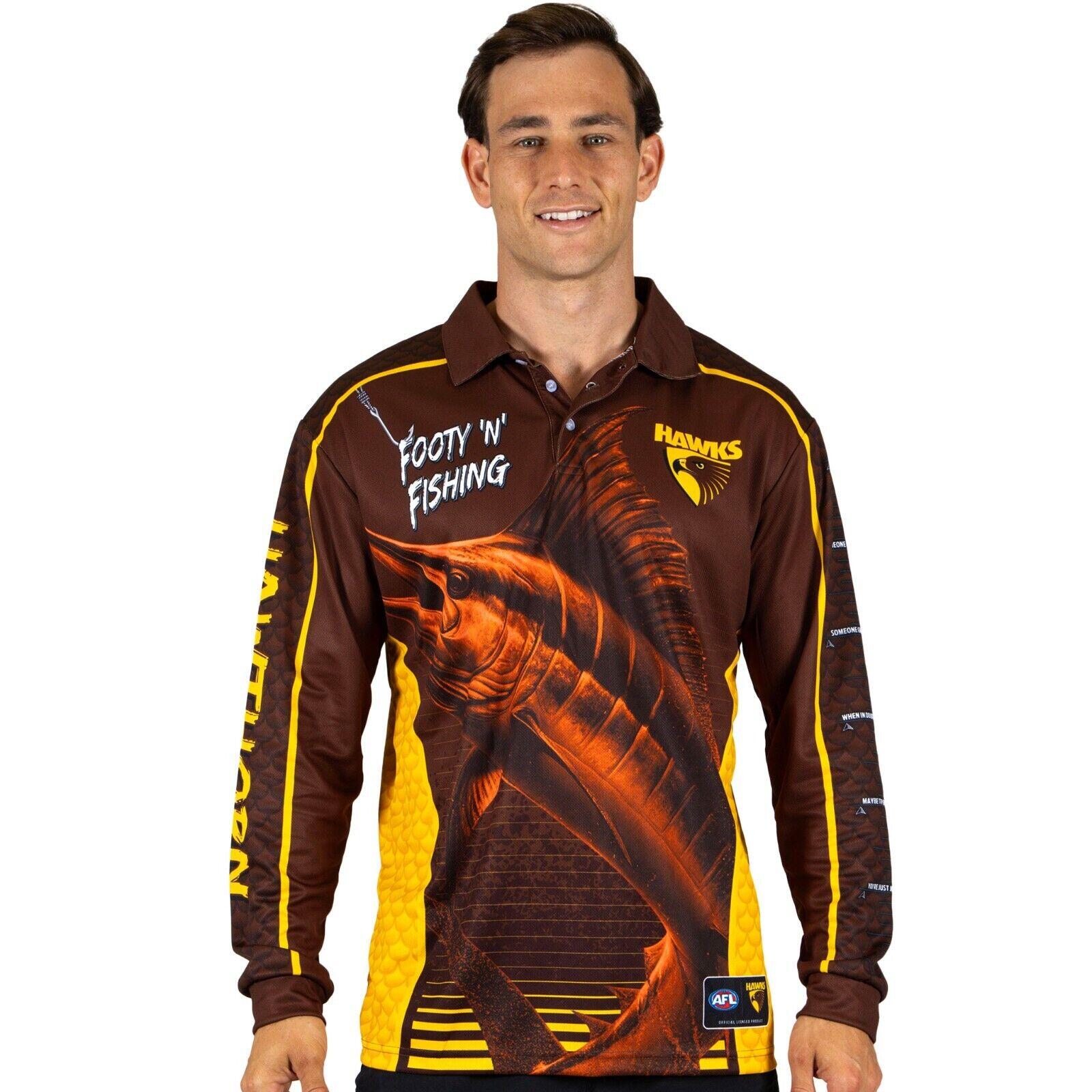 AFL Footy 'n' Fishing Shirt - Hawthorn Hawks - Youth - Polo