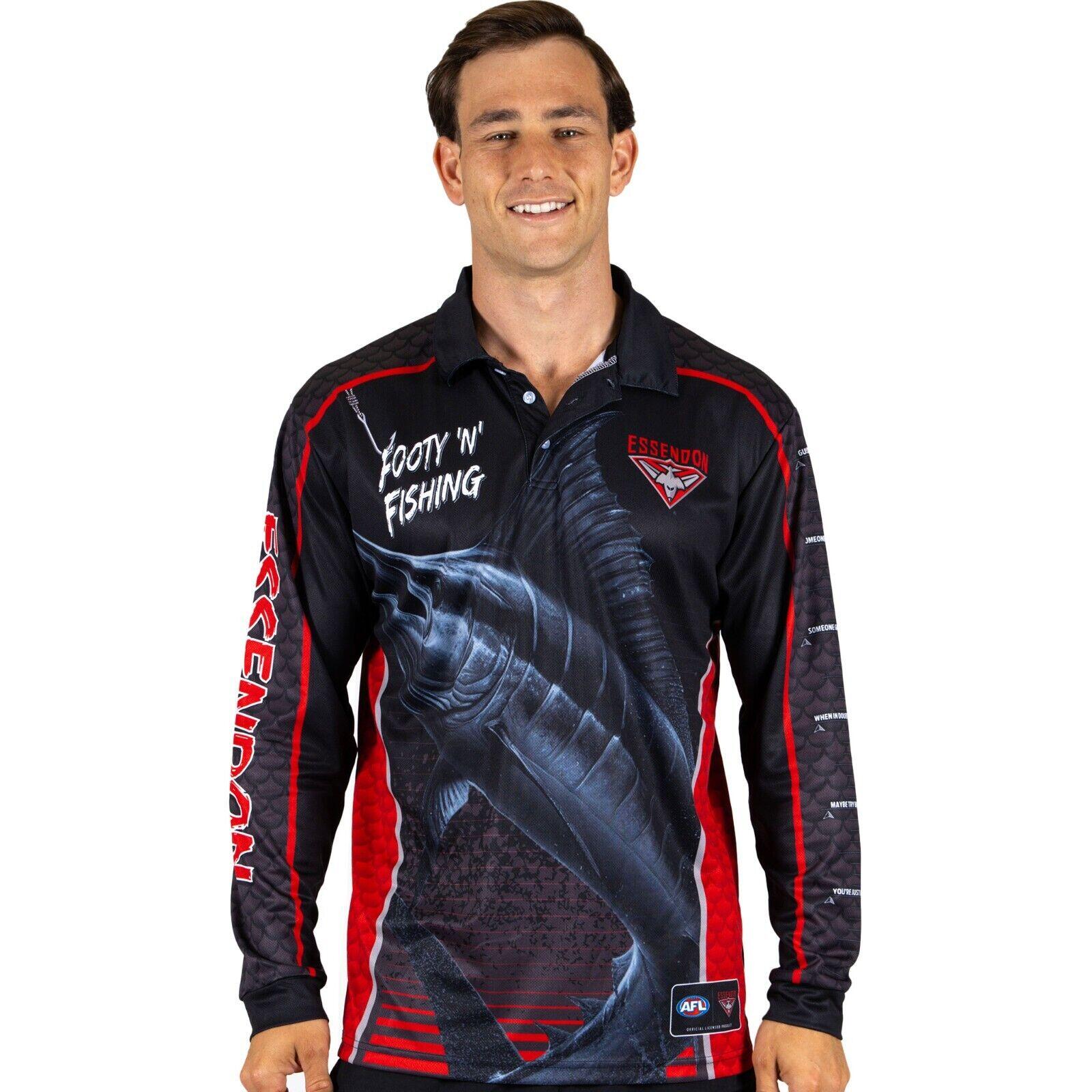AFL Footy 'n' Fishing Shirt - Essendon Bombers - Youth - Polo