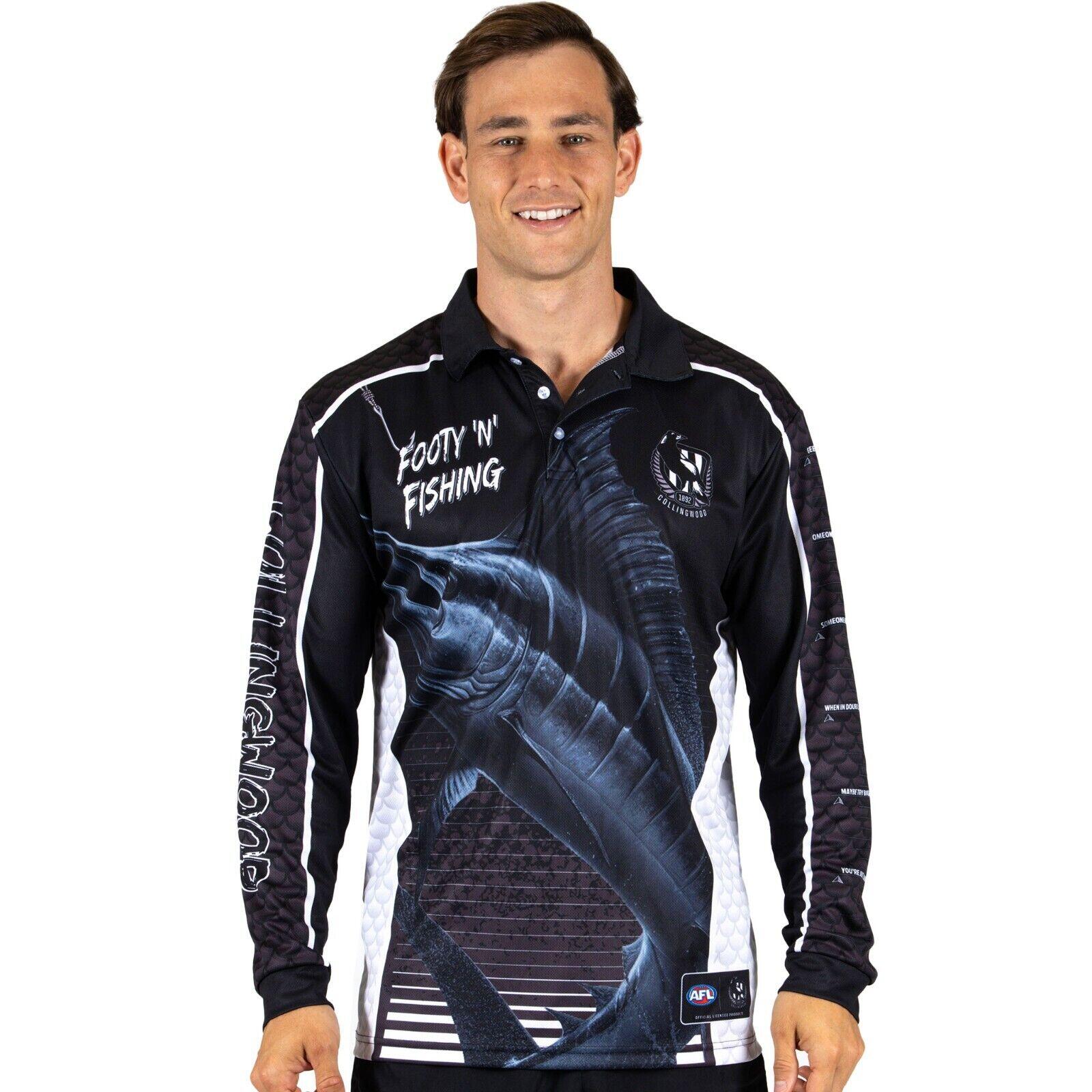 AFL Footy 'n' Fishing Shirt - Collingwood Magpies - Youth - Polo