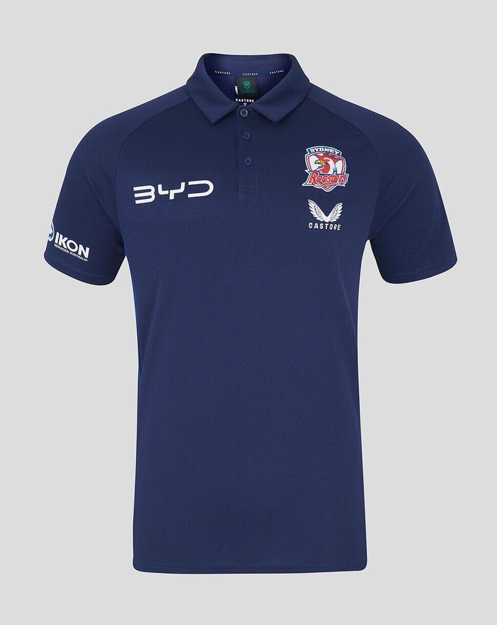 NRL 2025 Media Polo - Sydney Roosters - Adult - Mens - Shirt