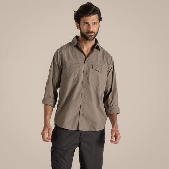 Herren Wandern Langarmshirt - Kiwi